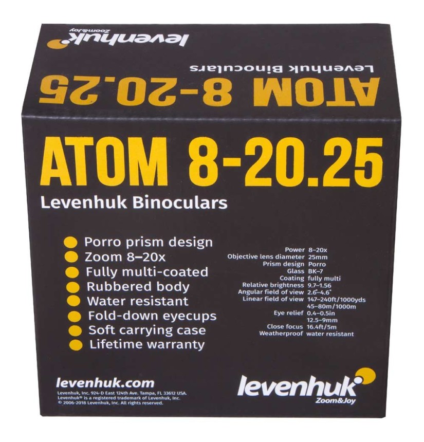 Binocolo Levenhuk Atom 8–20x25