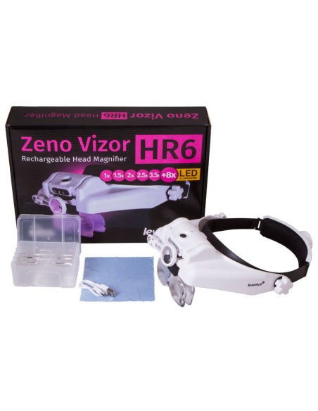 Lente d’ingrandimento frontale ricaricabile Levenhuk Zeno Vizor HR6
