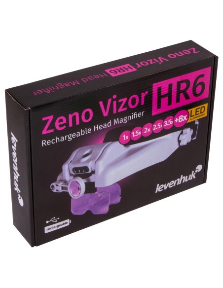 Lente d’ingrandimento frontale ricaricabile Levenhuk Zeno Vizor HR6