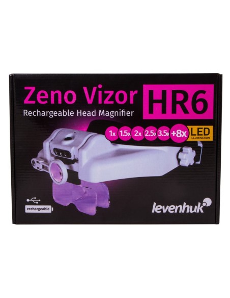 Lente d’ingrandimento frontale ricaricabile Levenhuk Zeno Vizor HR6