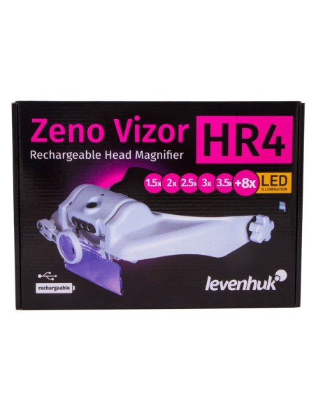 Lente d’ingrandimento frontale ricaricabile Levenhuk Zeno Vizor HR4