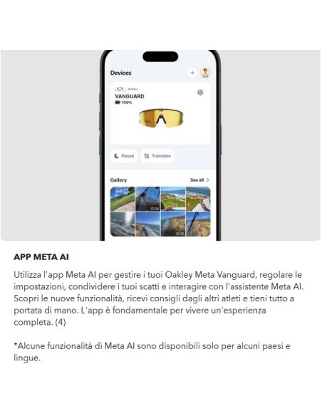 Smart Glasses OAKLEY META - VANGUARD - OW8001 - 800101 - 52