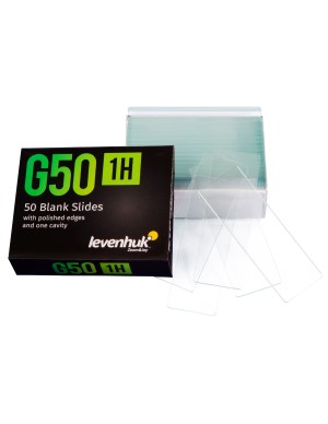 Vetrini vuoti Levenhuk G50 1H a una cavità, 50 pz. 2