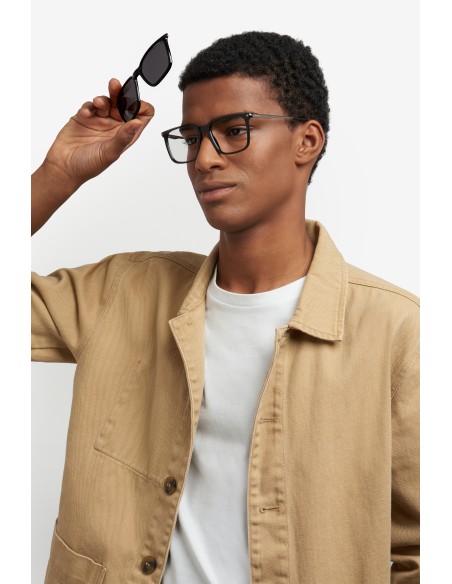 OPT + CLIP-ON CARRERA - CA 357/C - BLACK RUTHENIUM - 54