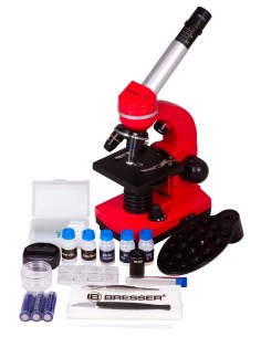 Bresser Junior Biolux SEL 40–1600x Microscope, red 2