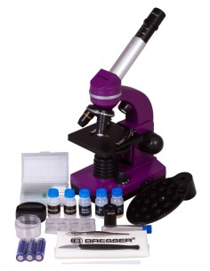 Bresser Junior Biolux SEL 40–1600x Microscope, purple 2