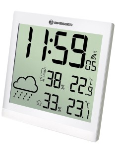 Bresser TemeoTrend JC LCD RC Weather Station (Wall clock), white