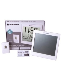 Bresser TemeoTrend JC LCD RC Weather Station (Wall clock), white 2