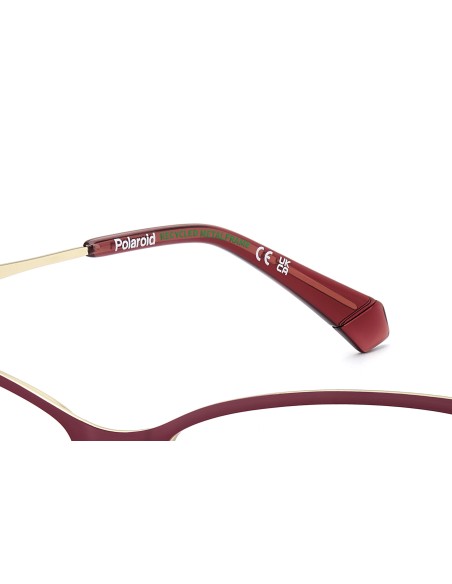 OPTICAL FRAMES POLAROID - PLD D584/G - MATTE BURGUNDY GOLD - 58