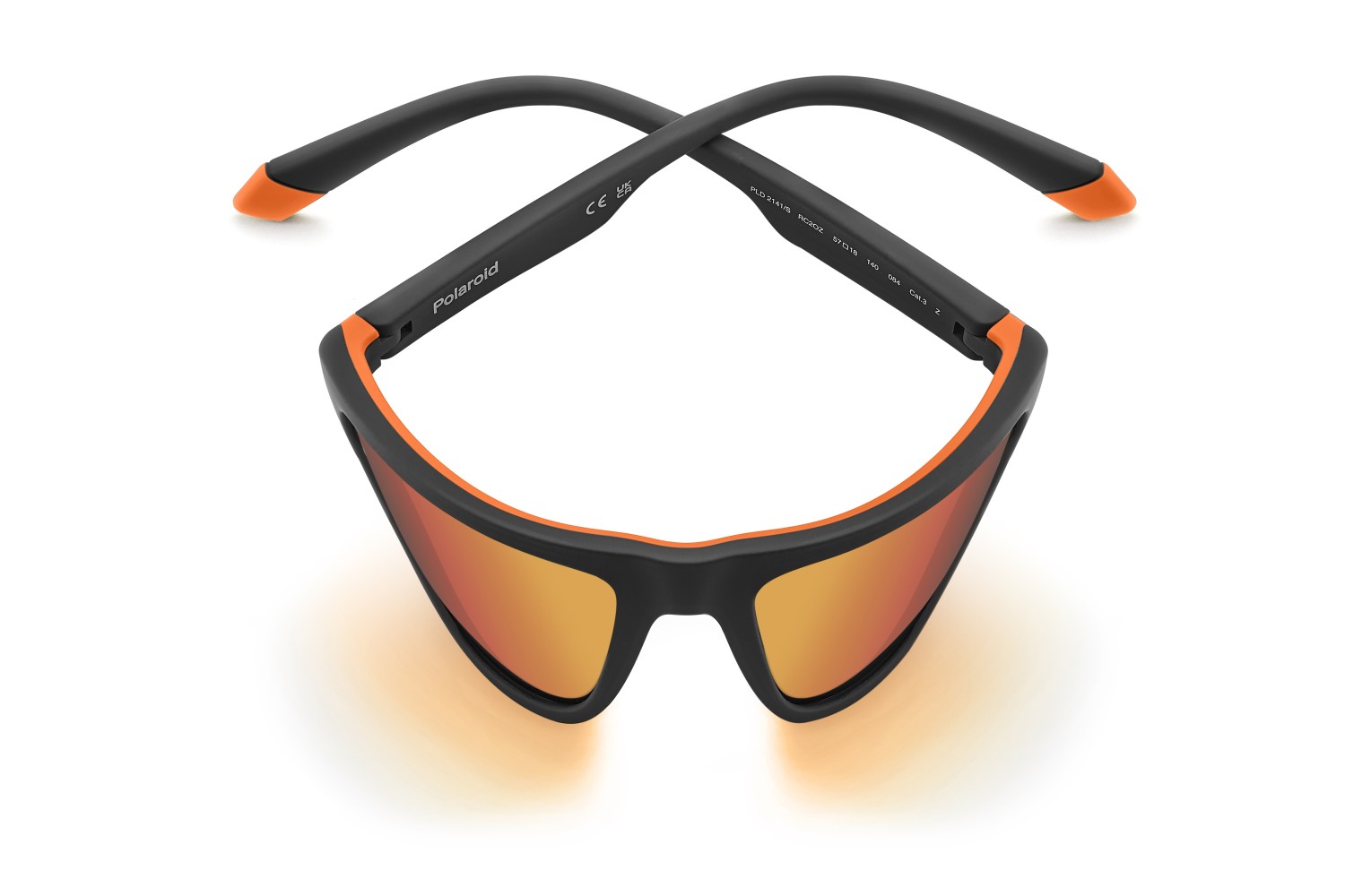 SUNGLASSES FRAMES POLAROID - PLD 7047/S - MATTE BLACK ORANGE - 99