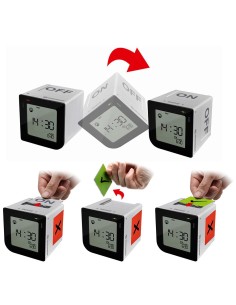 Bresser FlipMe Tabletop Alarm Clock, silver 2