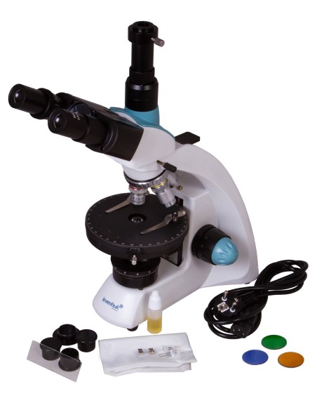 Microscopio trinoculare Levenhuk 500T POL