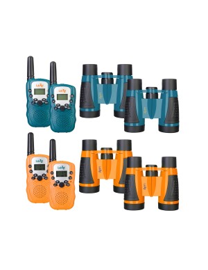 Set con walkie talkie e binocoli arancioni Levenhuk LabZZ WTT10 2