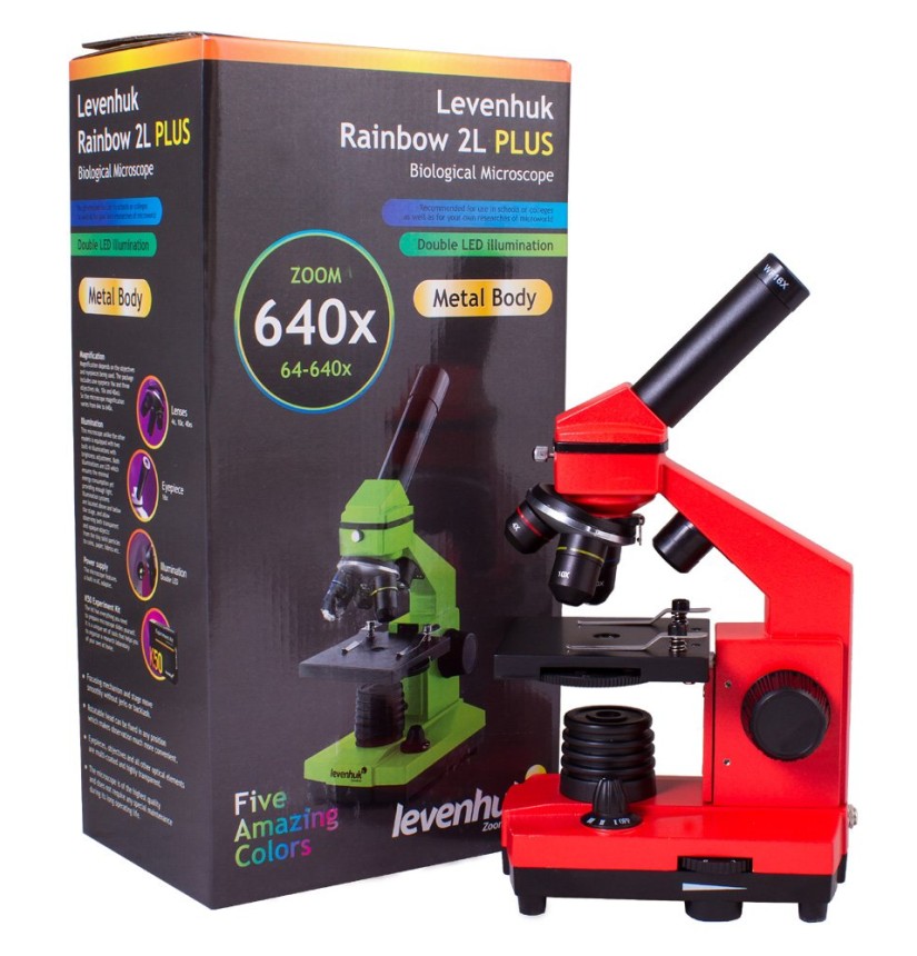 Microscopio Levenhuk Rainbow 2L PLUS, arancio