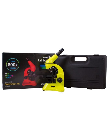 Microscopio Levenhuk Rainbow 50L, verde limetta