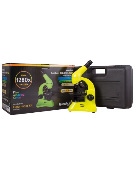 Microscopio Levenhuk Rainbow 50L PLUS, verde limetta
