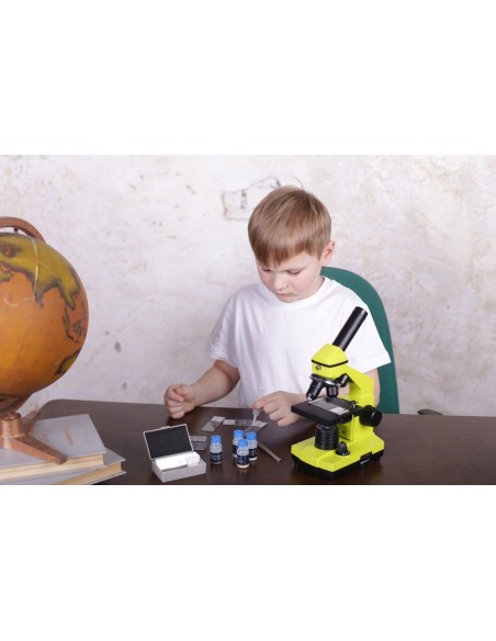 Microscopio Levenhuk Rainbow 2L PLUS, verde limetta
