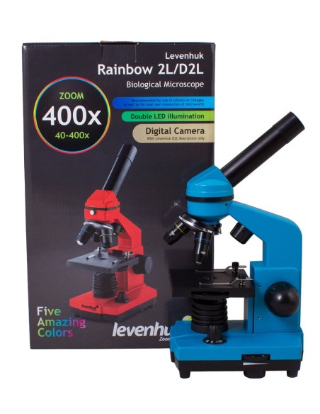 Microscopio Levenhuk Rainbow 2L, azzurro