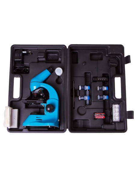 Microscopio Levenhuk Rainbow 50L PLUS, azzurro