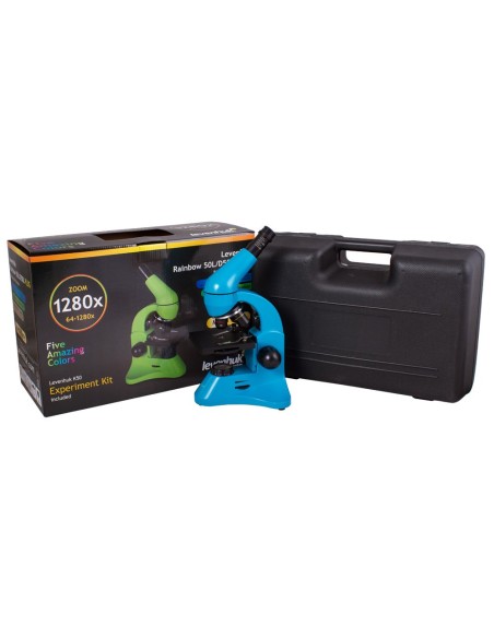 Microscopio Levenhuk Rainbow 50L PLUS, azzurro