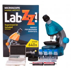 Microscopio Levenhuk LabZZ M101, azzurro