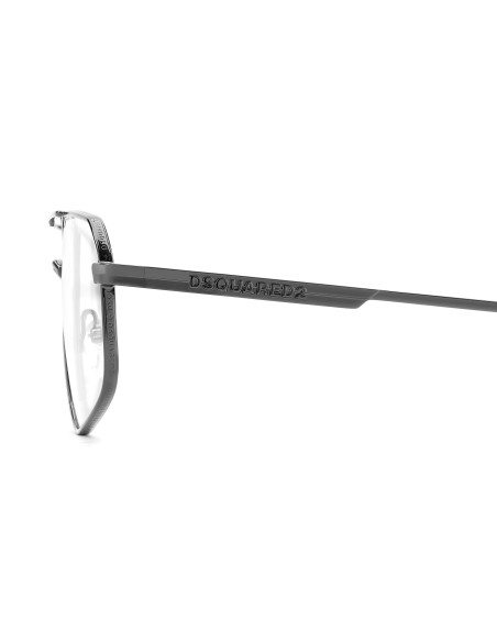 OPTICAL FRAMES DSQUARED - D2 0176 - DARK RUTHENIUM - 59