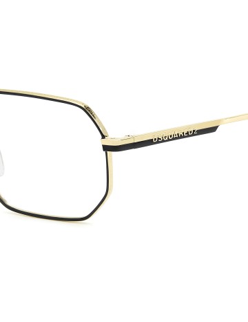 OPTICAL FRAMES DSQUARED - D2 0158 - MATTE GOLD BLACK - 56 2