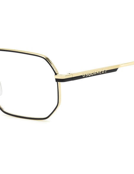 OPTICAL FRAMES DSQUARED - D2 0158 - MATTE GOLD BLACK - 56