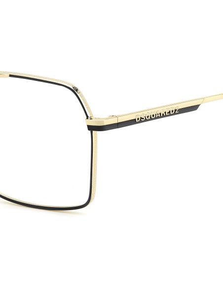 OPTICAL FRAMES DSQUARED - D2 0157 - MATTE GOLD BLACK - 60
