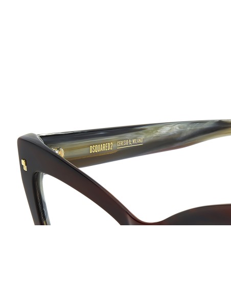 OPTICAL FRAMES DSQUARED - D2 0152 - BURGUNDY HORN - 54