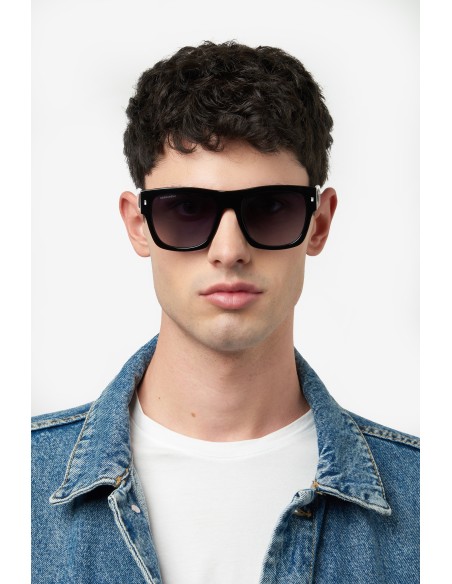 SUNGLASSES FRAMES DSQUARED - ICON 0004/S - BLACK WHITE BLACK - 55