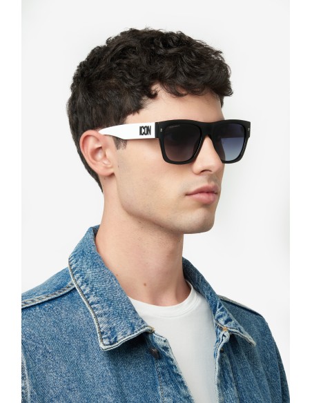 SUNGLASSES FRAMES DSQUARED - ICON 0004/S - BLACK WHITE BLACK - 55