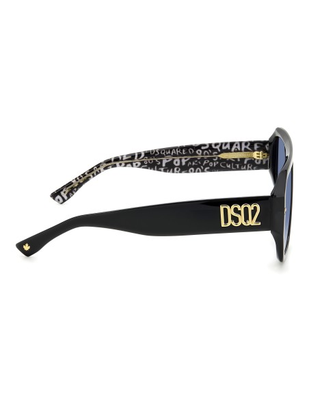 SUNGLASSES FRAMES DSQUARED - D2 0128/S - BLACK PATTERN WHITE - 58