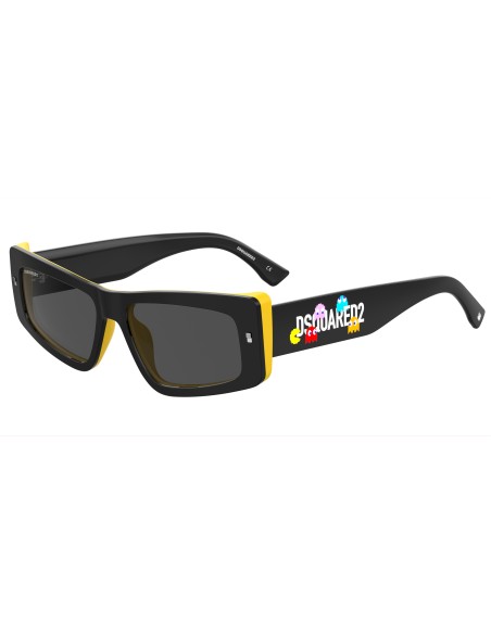 SUNGLASSES FRAMES DSQUARED - D2 PAC - BLACK YELLOW - 57