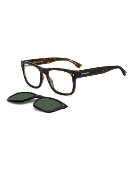 OPT + CLIP-ON DSQUARED - D2 0100/CS - HAVANA - 55