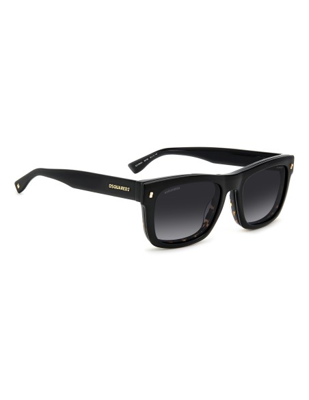 OPT + CLIP-ON DSQUARED - D2 0100/CS - BLACK HAVANA - 55