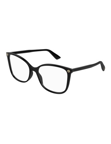 Gucci GG0026O nero / trasparente 001 | Occhiali da vista | Isolani Boutique