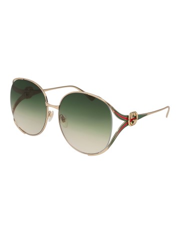 Gucci GG0225S oro / verde | Occhiali da sole | Isolani Boutique