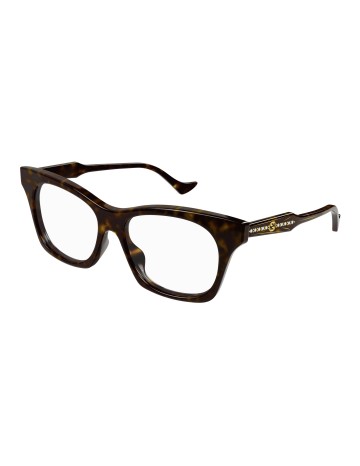Gucci GG1299O tartarugato / trasparente | Occhiali da vista | Isolani Boutique