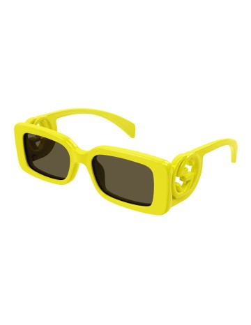 Gucci GG1325S giallo / marrone | Occhiali da sole | Isolani Boutique