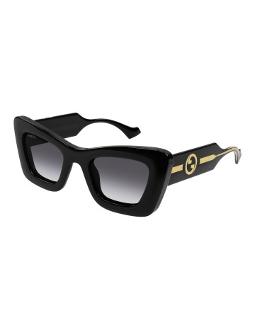 Gucci GG1552S nero / cristallo / grigio | Occhiali da sole | Isolani Boutique