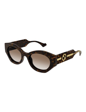 Gucci GG1553S tartarugato marrone / cristallo | Occhiali da sole | Isolani Boutique