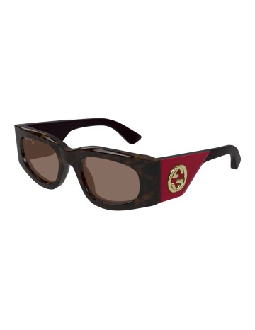 Gucci GG1664S tartarugato marrone / viola | Occhiali da sole | Isolani Boutique