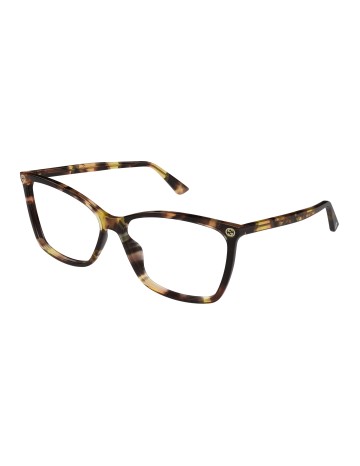 Gucci GG0025O tartarugato / trasparente 014 | Occhiali da vista | Isolani Boutique