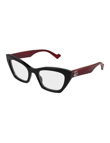 Gucci GG1334O nero / rosso / trasparente | Occhiali da vista | Isolani Boutique