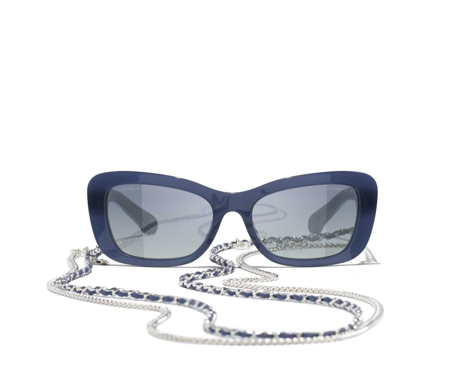 Occhiali rettangolari da sole Chanel CH5553 18161G 54 | Isolani Boutique 2