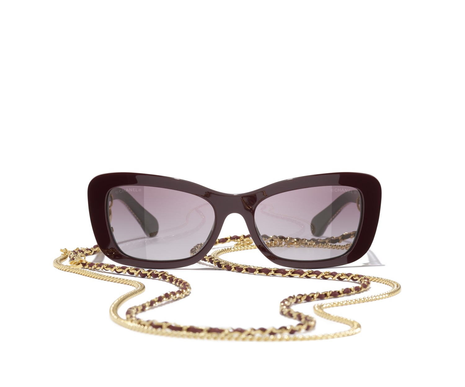 Occhiali rettangolari da sole Chanel CH5553 1461S1 54 | Isolani Boutique 2