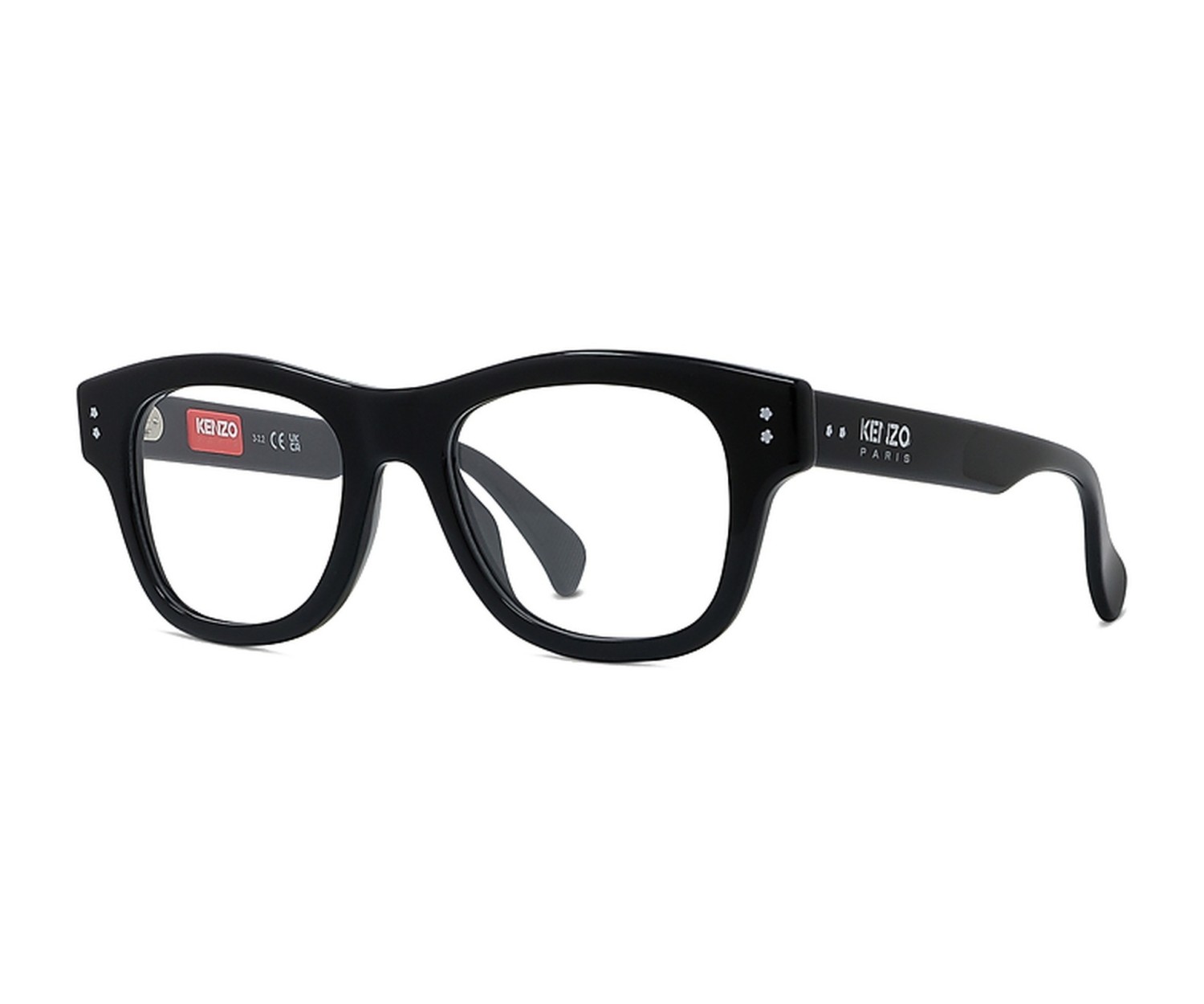 Boke Flower Black Rectangular Eyeglasses