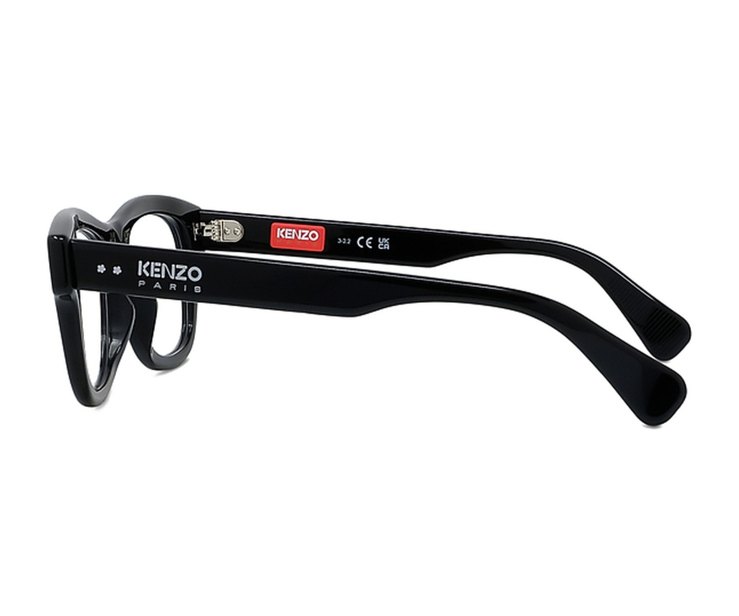 Boke Flower Black Rectangular Eyeglasses