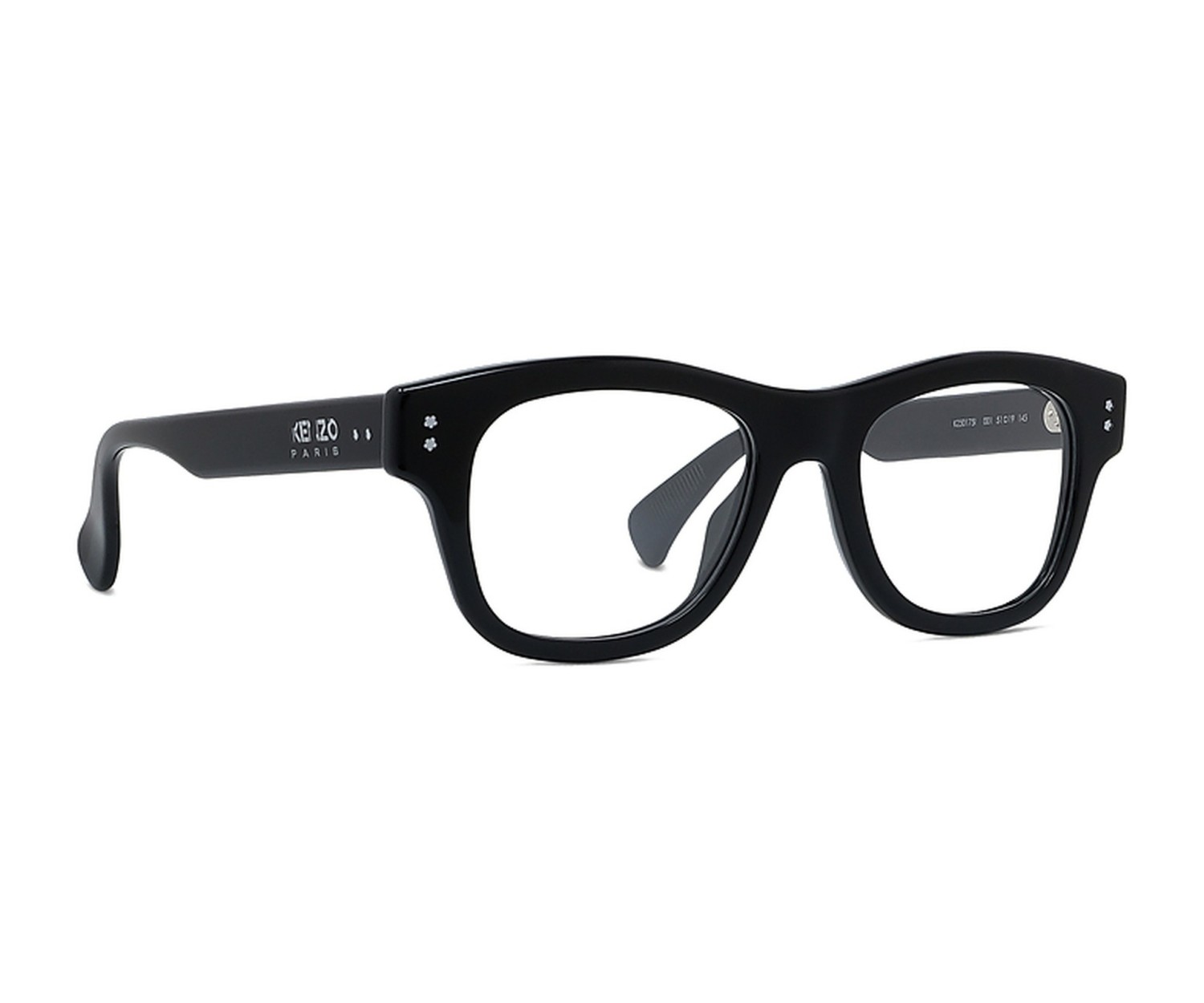 Boke Flower Black Rectangular Eyeglasses